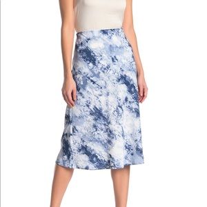 ELODIE Tie Dye Midi Skirt size medium BNWT